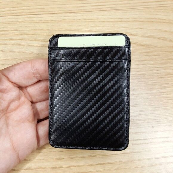 PERRY ELLIS Mens Wallet Black Card Holder for Phone includes Adhesive - Picture 2 of 5